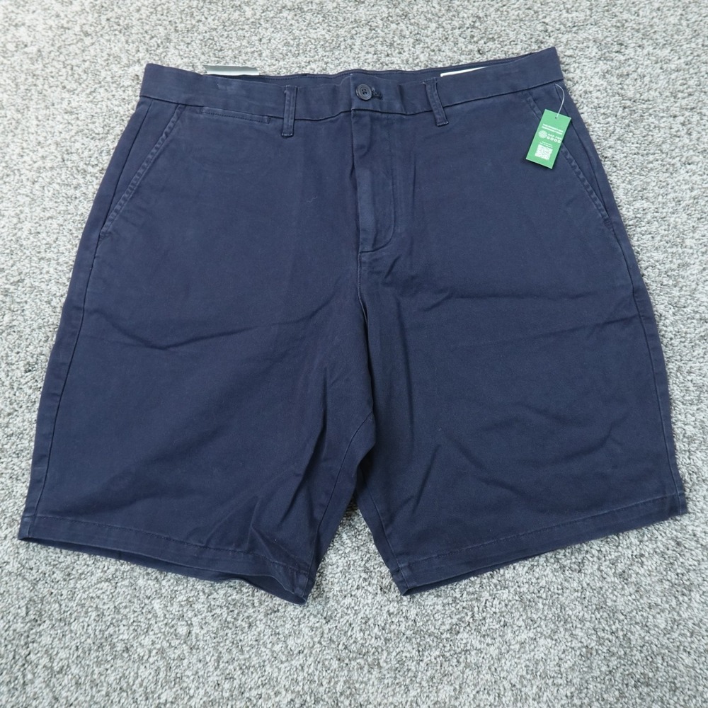 NEW Gap Shorts Mens 34 Blue Flex Chino Flat Front Stretch Casual Preppy Golf